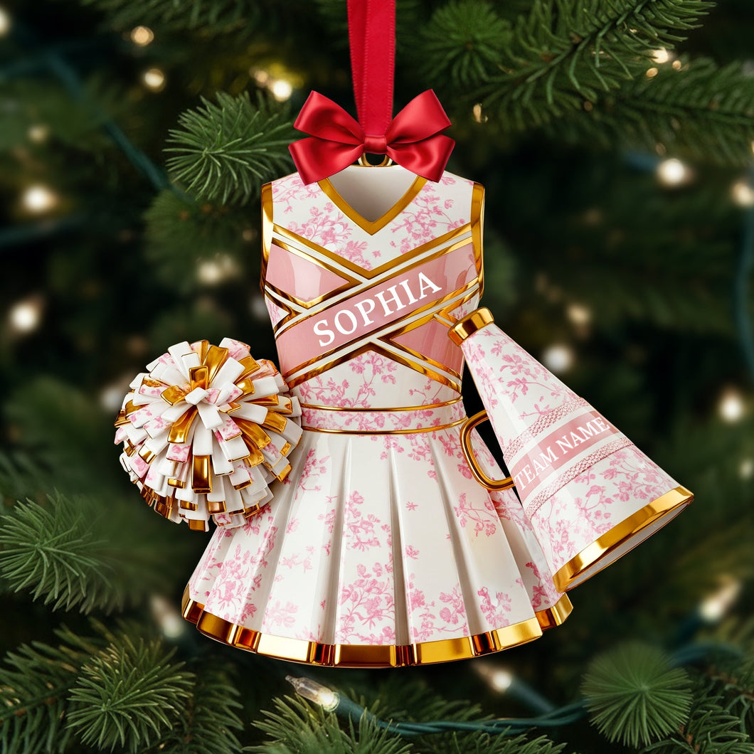 Personalized Cheerleader Christmas Ornament - A Festive Gift for Cheerleading Fans Ornament PopCulturePrints