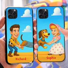 Load image into Gallery viewer, &quot;Cherish Your Love Story!&quot; - Personalized Cartoon Couple Phone Case - Custom Gifts for Couples Phone Case PopCulturePrints

