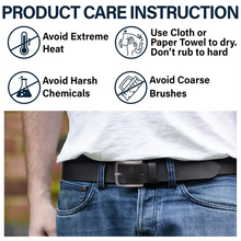 Load image into Gallery viewer, “We Used To Live In Your Balls” - Personalized Engraved Leather Belt - A Unique Gift for Dads Engraved Leather Belt PopCulturePrints
