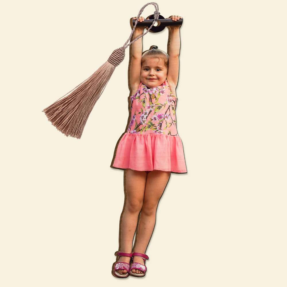 Personalized Wooden Bookmark for Kids - Playful Swing Design Bookmarks PopCulturePrints