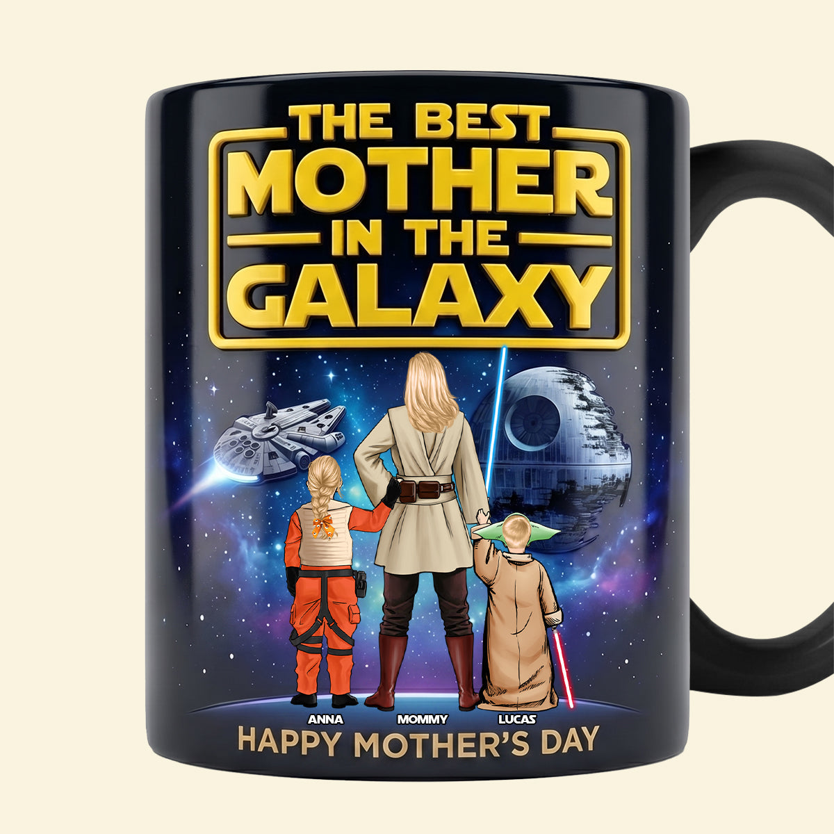 The Best Mother in the Galaxy Mug - Personalized Gift for Moms & Grandmas Coffee Mug PopCulturePrints