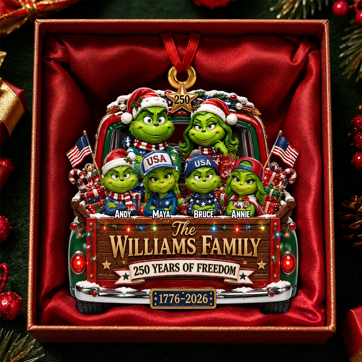 "Celebrate Family Unity with a Personal Touch" - Custom Family Holiday Christmas Ornament - Perfect Personalized Gift for All Loved Ones