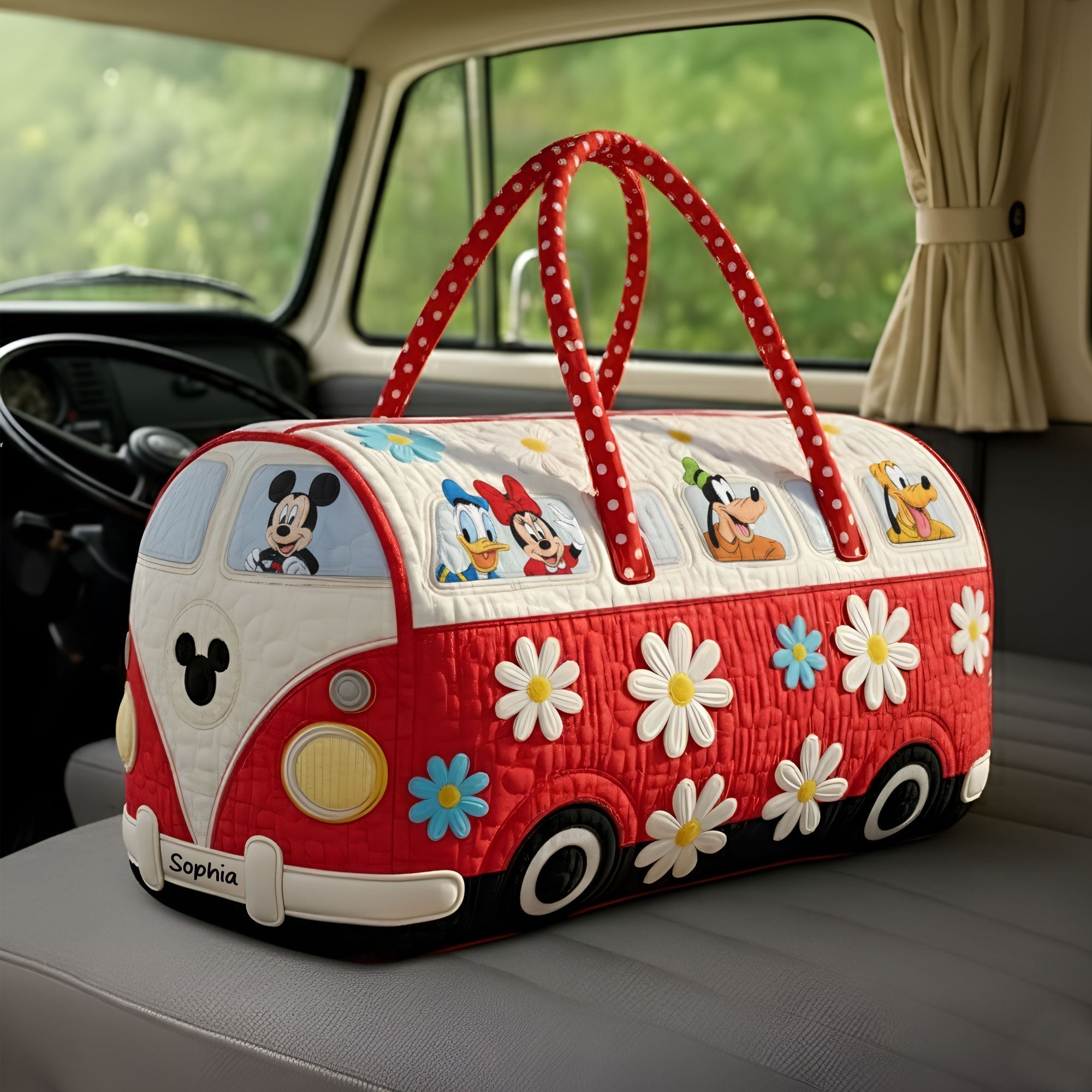 “Adventures Await with Our Cute Characters Duffle Bag” - Quilted Duffle Bag, Personalized Gift for All Occasions