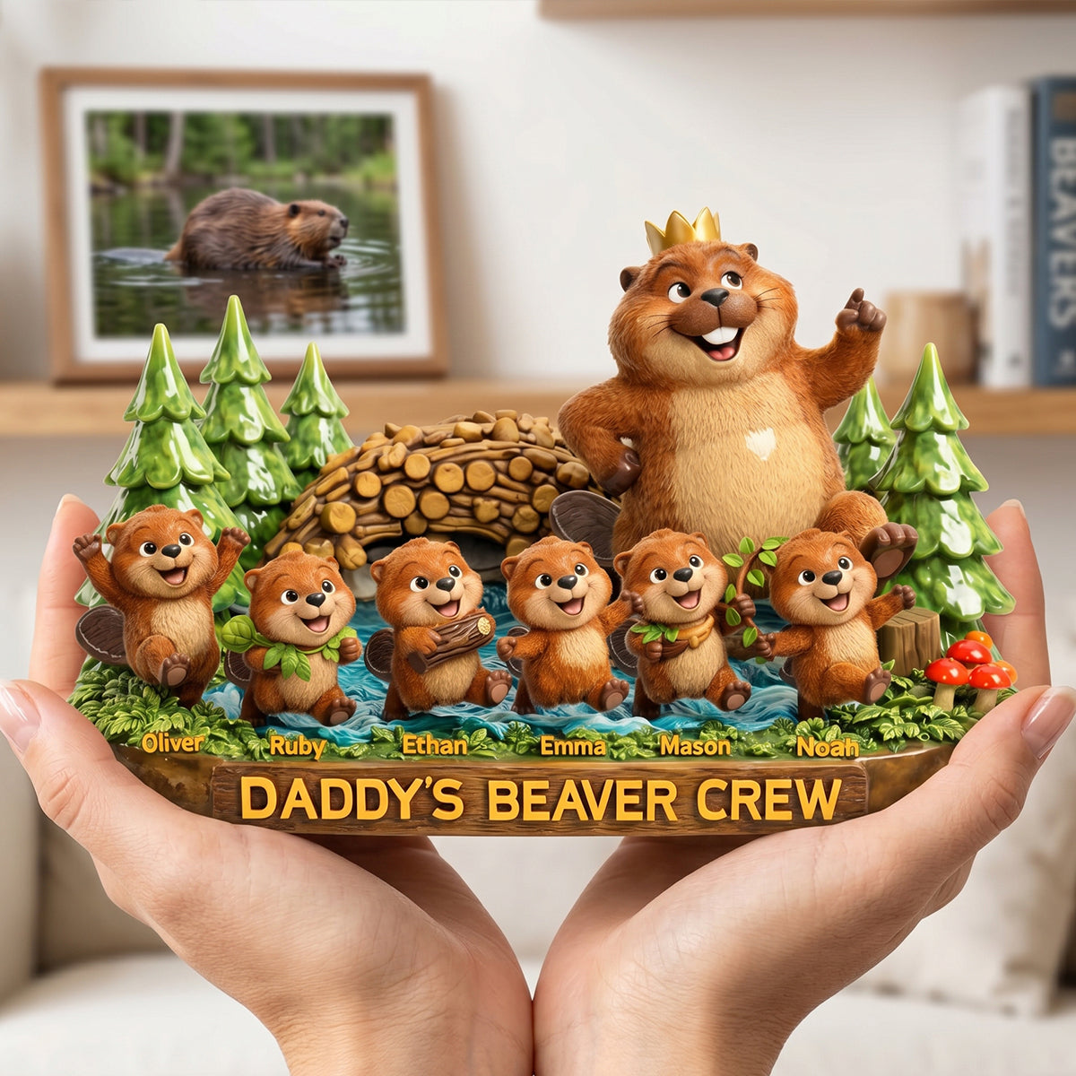“Daddy’s Adventure Awaits!” - Personalized Acrylic Plaque for Dads, Grandpas, & Family Shaped Plaques PopCulturePrints