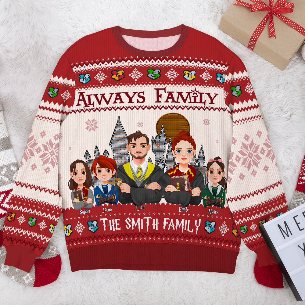 Personalized Family Themed Ugly Christmas Sweater