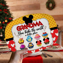 Load image into Gallery viewer, Personalized Grandma Christmas Cupcake Plate - Sweet Holiday Gift Plates PopCulturePrints
