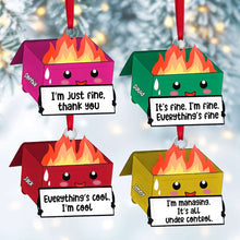Load image into Gallery viewer, Personalized Dumpster Fire Coworker Acrylic Ornament Ornament PopCulturePrints
