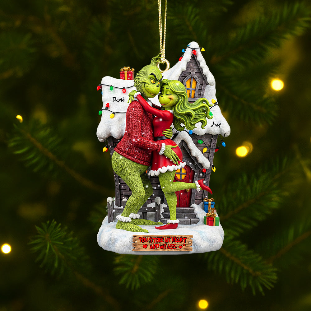 You Stole My Heart - Custom Christmas Ornament for Couples Ornament PopCulturePrints