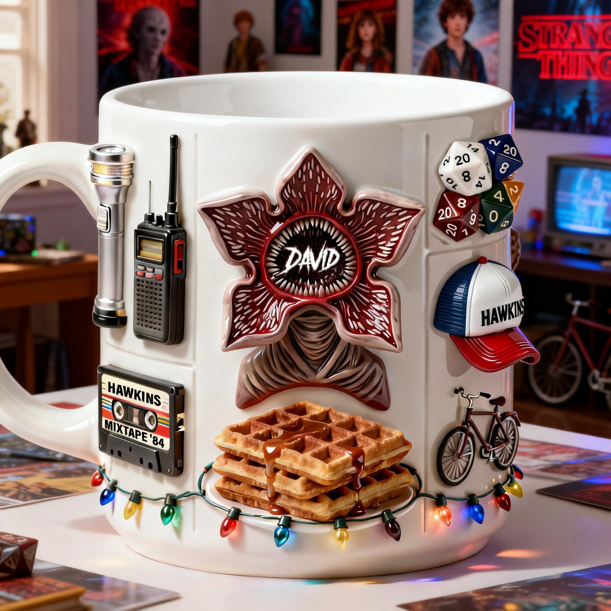 “Embrace Your Inner Hero” - Retro Horror Adventure Coffee Mug - Personalized Gift for Fantasy Lovers Coffee Mug PopCulturePrints