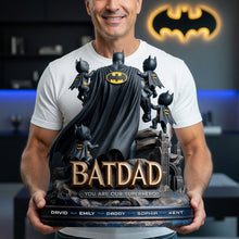 Load image into Gallery viewer, You Are Our Superhero - Personalized Shadow Dad And Kids Acrylic Plaque - Unique Gift for Dads, Grandpas, and More Shaped Plaques PopCulturePrints
