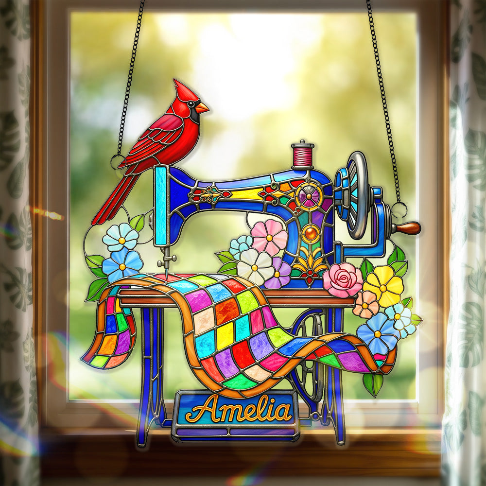Sewing Machine Suncatcher Ornament - A Personal Touch for Your Heaven Memorial Gifts Ornament PopCulturePrints