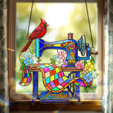 Load image into Gallery viewer, Sewing Machine Suncatcher Ornament - A Personal Touch for Your Heaven Memorial Gifts Ornament PopCulturePrints
