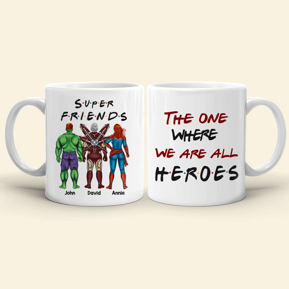 Super Friends Personalized Hero Mug Coffee Mug PopCulturePrints