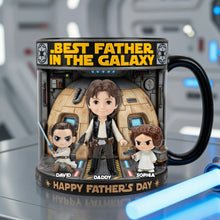 Load image into Gallery viewer, "Best Father in the Galaxy" - Personalized Magic Mug for Dads, Grandpas, and More Coffee Mug PopCulturePrints
