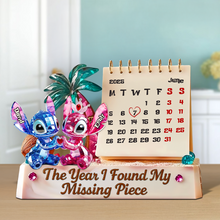 Load image into Gallery viewer, The Year I Found My Missing Piece - Cute Monster Couple Plaque - Personalized Gift for Couples Shaped Plaques PopCulturePrints
