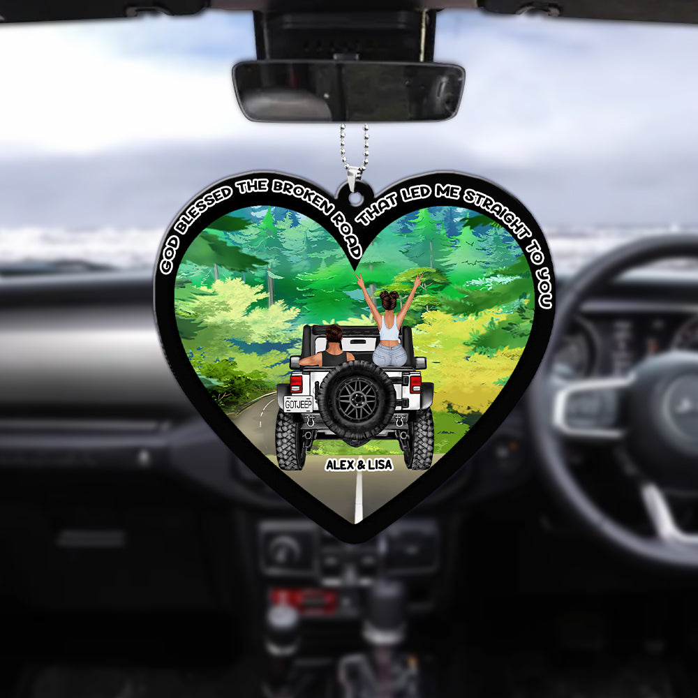 Personalized Car Ornament - The Broken Road Led Me to You