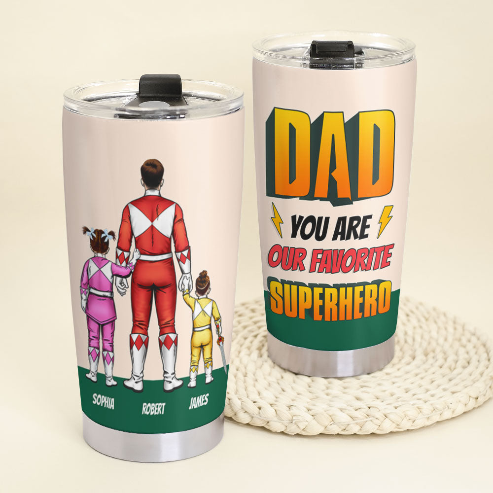 Personalized Superhero Dad Tumbler