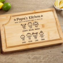 Load image into Gallery viewer, Unlimited Supply of Treats - Personalized Wooden Cutting Board for Dads and Grandpas Wooden Cutting Board PopCulturePrints
