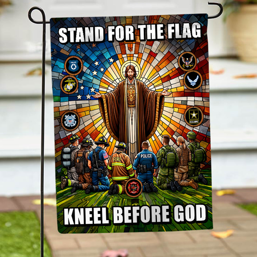 Honor & Faith Garden Flag for First Responders Garden Flag PopCulturePrints