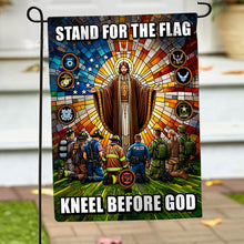 Load image into Gallery viewer, Honor &amp; Faith Garden Flag for First Responders Garden Flag PopCulturePrints
