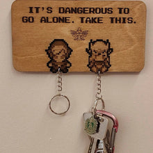 Load image into Gallery viewer, Personalized Geek Key Holder - Retro Gaming Inspiration
