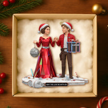 Load image into Gallery viewer, &quot;May The Love Be With Us&quot; - Personalized Christmas Ornament for Couples - Unique Gift for Him and Her Ornament PopCulturePrints
