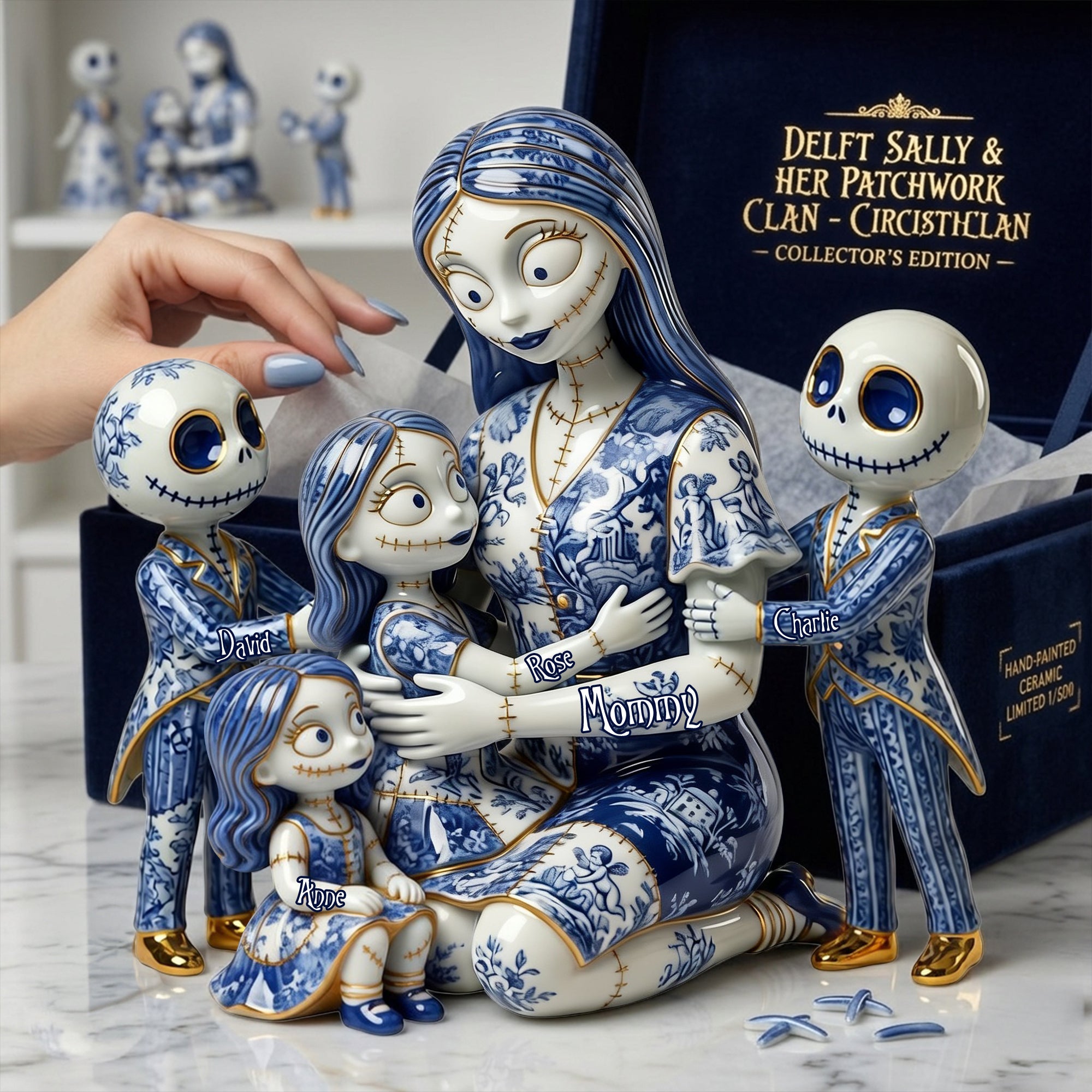 “Celebrate Your Spooky Side” - Gothic Mom Toile De Jouy Acrylic Plaque - Personalized Mother's Day Gift for Mom, Grandma, and More Shaped Plaques PopCulturePrints