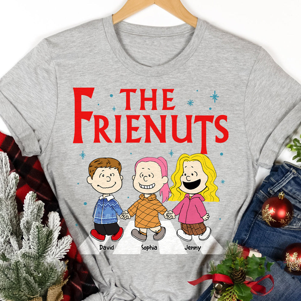 Custom Christmas Friends Shirt - Personalized Cartoon Character Gift