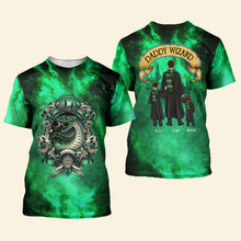 Load image into Gallery viewer, Personalized Daddy Wizard Family T-Shirt
