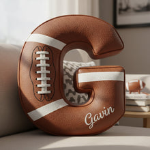 Load image into Gallery viewer, Touchdown Initial Letter Shaped Pillow - Personalized Gifts For Kids Pillow PopCulturePrints
