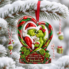 Load image into Gallery viewer, All I Want for Christmas is Your Big Boobs - Personalized Playful Desire Couple Ornament

