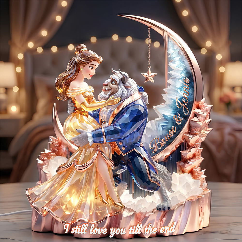 Illuminate Your Love: Crystal Moon Couple Light Box - Personalized Gifts for Couples Light Box PopCulturePrints