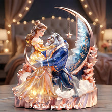 Load image into Gallery viewer, Illuminate Your Love: Crystal Moon Couple Light Box - Personalized Gifts for Couples Light Box PopCulturePrints
