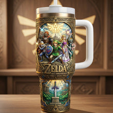Load image into Gallery viewer, "Celebrate the Journey: Legendary Adventure 40th Anniversary Tumbler With Handle - Personalized Gift for Gamers &amp; Fans" Tumbler Cup PopCulturePrints
