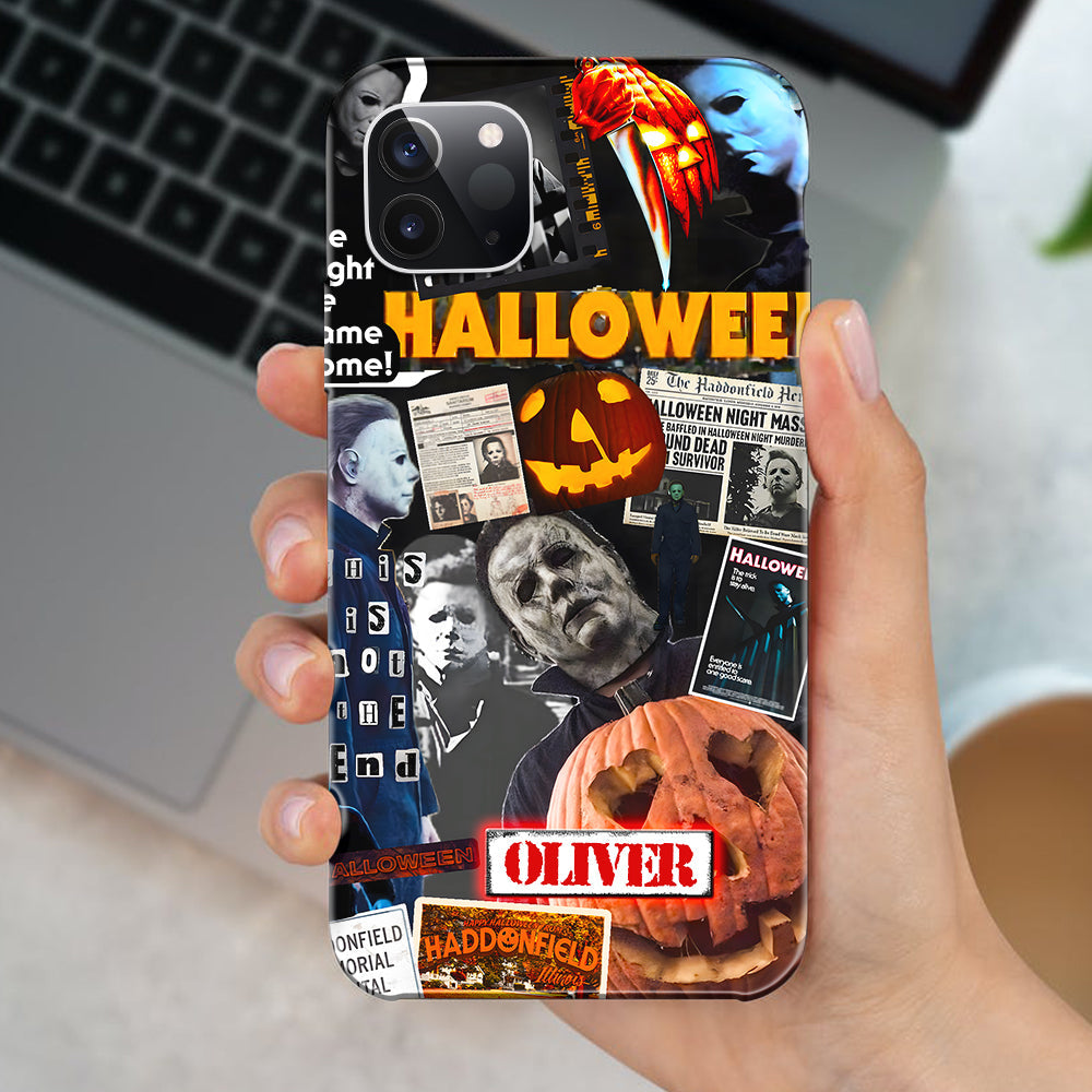 Custom Halloween Horror Movie Theme Phone Case - Personalized Gift for Horror Fans