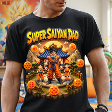 Load image into Gallery viewer, “Super Saiyan Dad” - Personalized Gifts for Father’s Day Shirt Shirts PopCulturePrints
