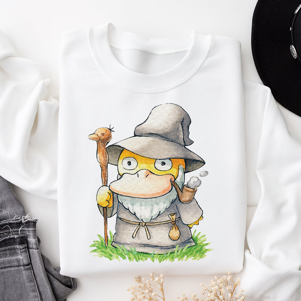 Witty Wizard Duck Sweatshirt - Funny Pop Culture Gift