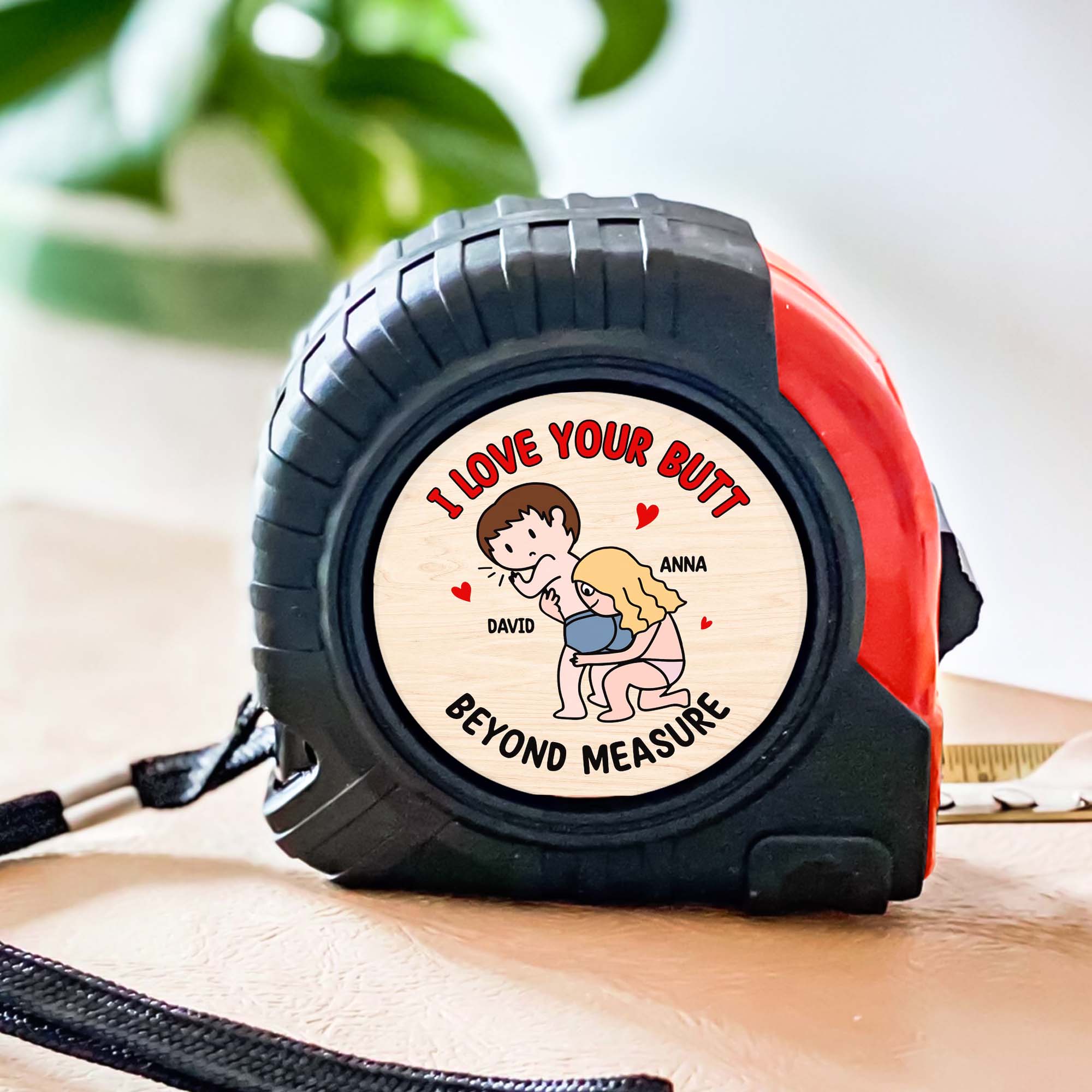 Personalized Tape Measure for Couples - I Love Your Butt | Valentine's Day Gifts Tape Measures PopCulturePrints