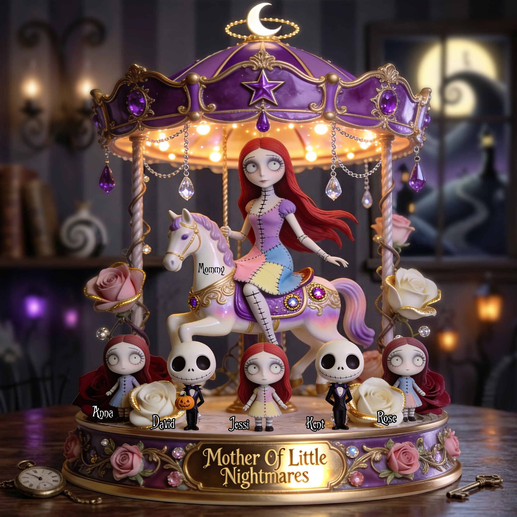 "Embrace the Darkness: A Unique Fairy Tale Experience - Dark Fairytale Mom Acrylic Plaque, Personalized Gift for Mom, Grandma, and More!" Shaped Plaques PopCulturePrints