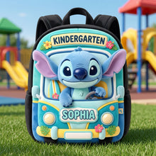 Load image into Gallery viewer, "Back to School Fun with Stitch!" - Personalized Backpack For Kids - Custom Gift for Students Backpack PopCulturePrints
