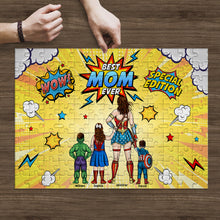 Load image into Gallery viewer, “Best Mom Ever - Superhero Edition” - Customized Jigsaw Puzzle for Moms, Perfect Gift for Mother&#39;s Day, Grandma, and More Jigsaw Puzzles PopCulturePrints
