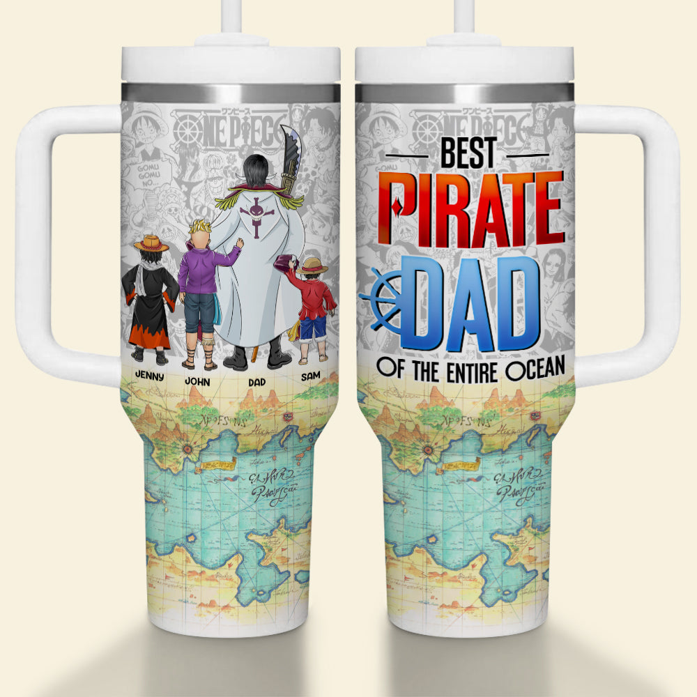 Best Pirate Mom Personalized Tumbler - Nautical Adventure Design Tumbler Cup PopCulturePrints