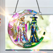 Load image into Gallery viewer, &quot;Illuminate Your Space with Enchantment&quot; - Good x Green Witch Suncatcher Ornament - Personalized Gift for Music Lovers Ornament PopCulturePrints
