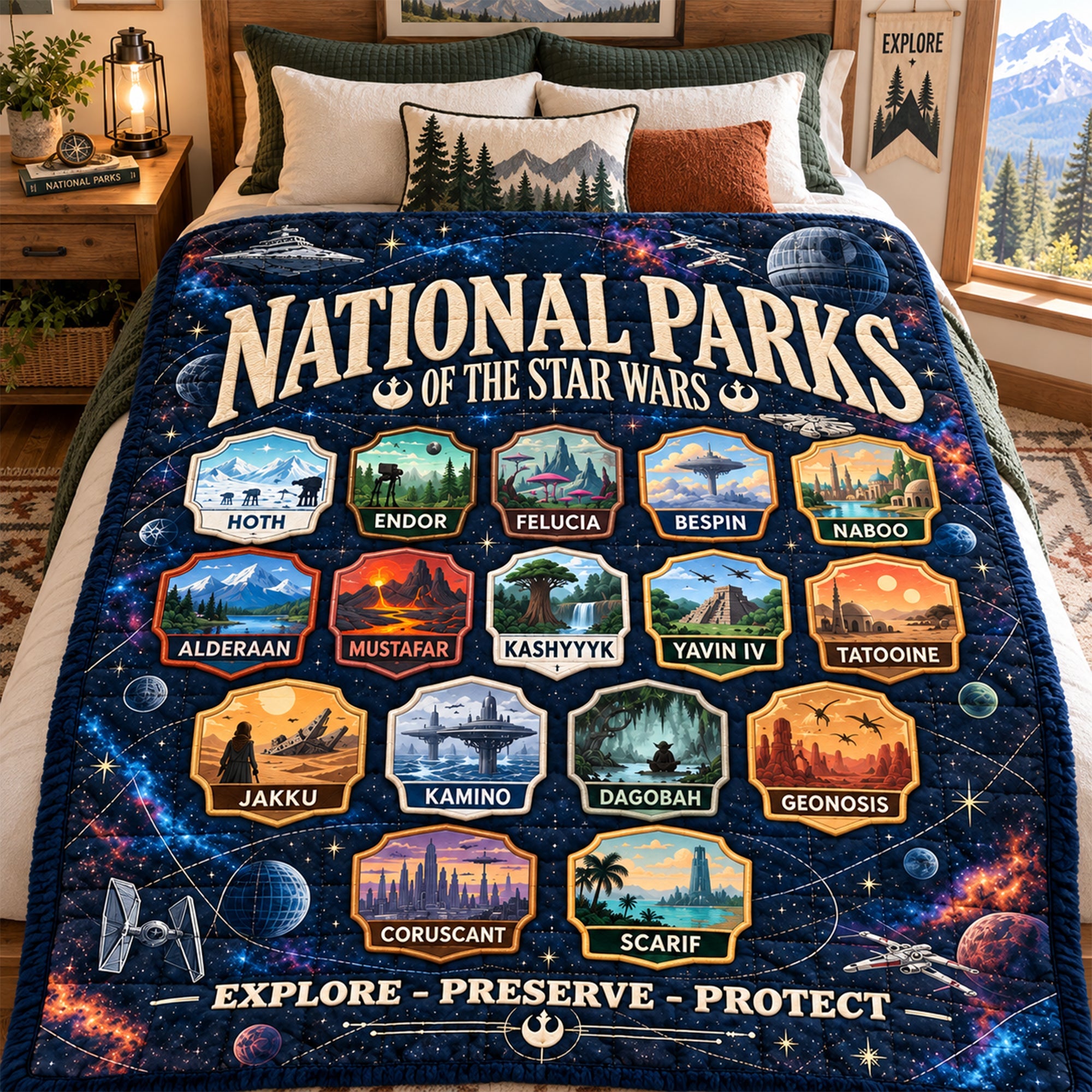 “Explore the Galaxy!” - Space Adventure Blanket - Personalized Gift for Star Wars Fans Blanket PopCulturePrints