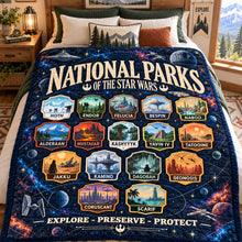 Load image into Gallery viewer, “Explore the Galaxy!” - Space Adventure Blanket - Personalized Gift for Star Wars Fans Blanket PopCulturePrints

