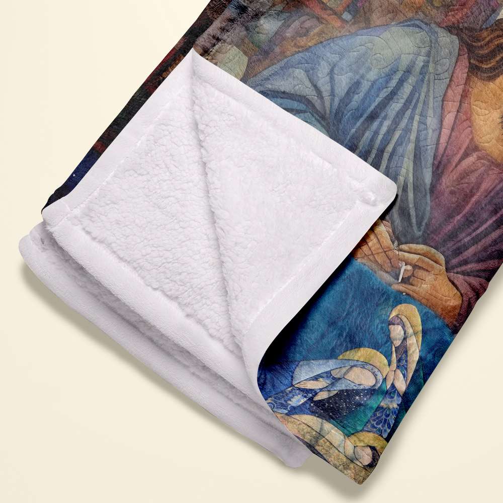 Christian Quilting Blanket - Jesus Christ Design, Perfect Gift for Quilters