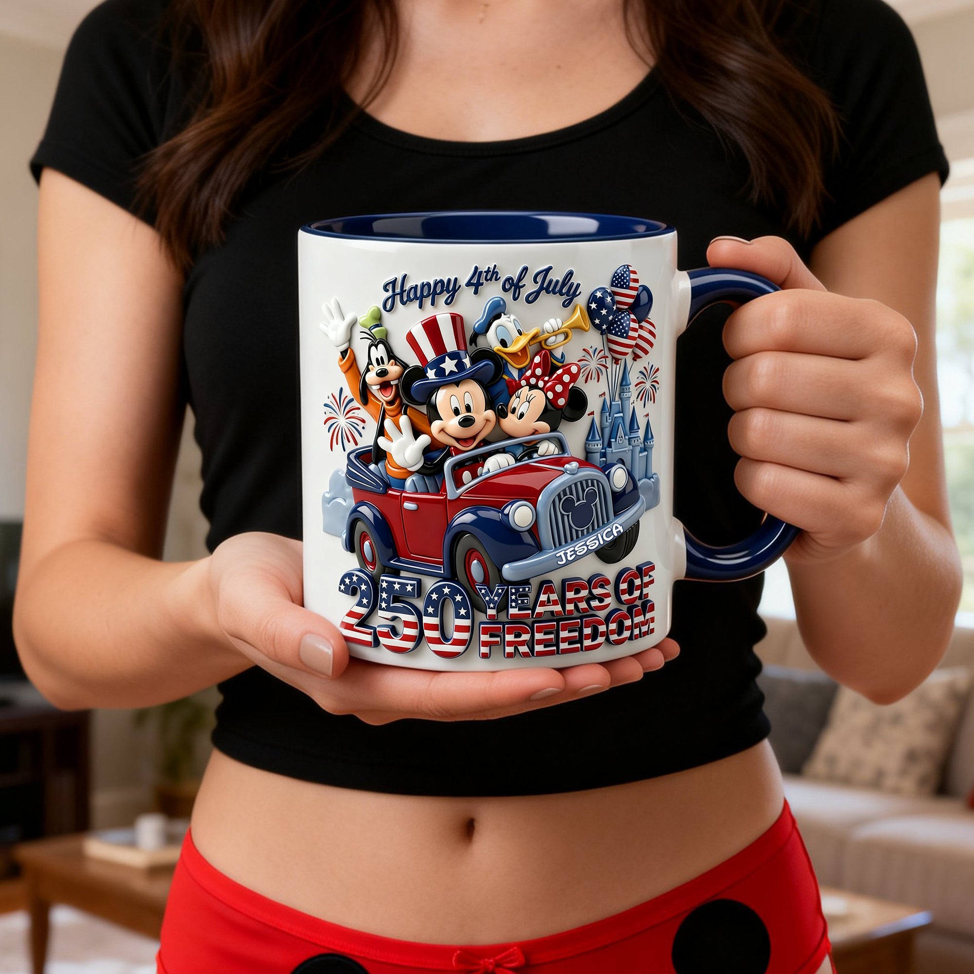 Celebrate USA's 250th Anniversary - Personalized Coffee Accent Mug for Patriots Coffee Mug PopCulturePrints