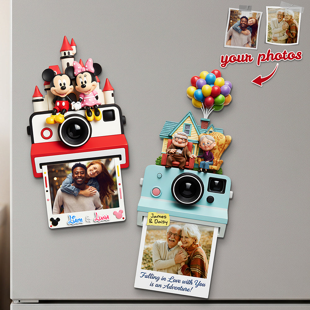 Capture Your Love – Couple Polaroid Fridge Magnet - Custom Personalized Gift for Couples Fridge Magnet PopCulturePrints