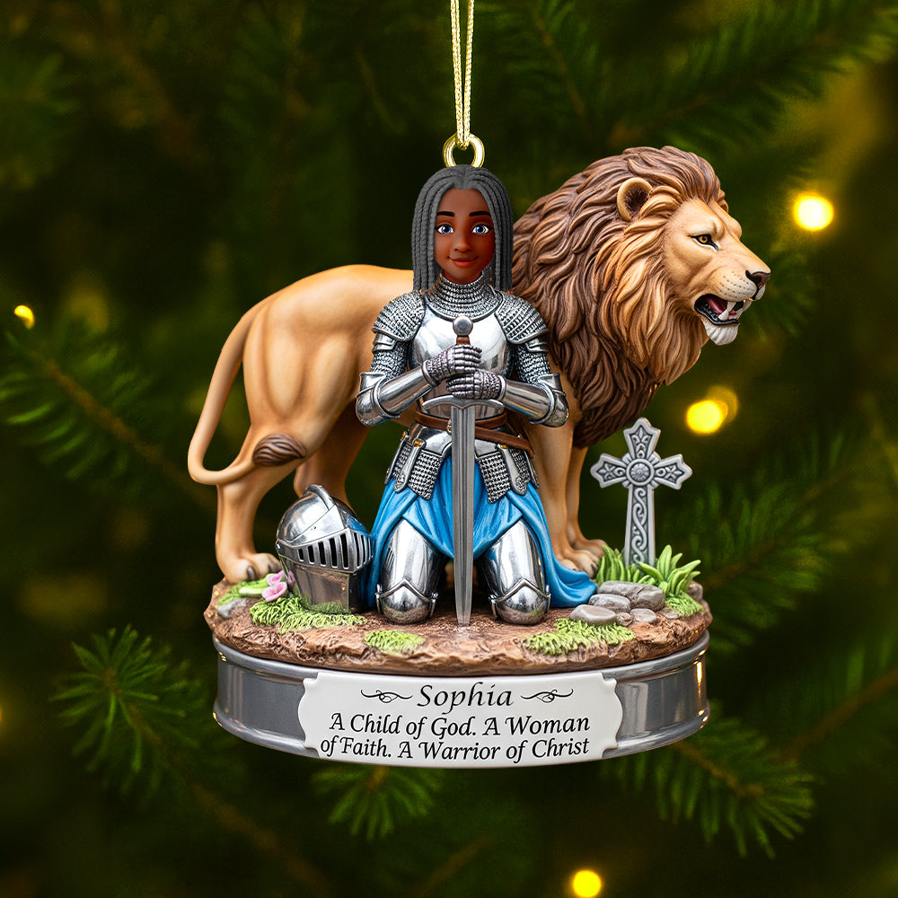 Mary, A Warrior of Christ - Personalized Acrylic Ornament for Christian Gifts Ornament PopCulturePrints