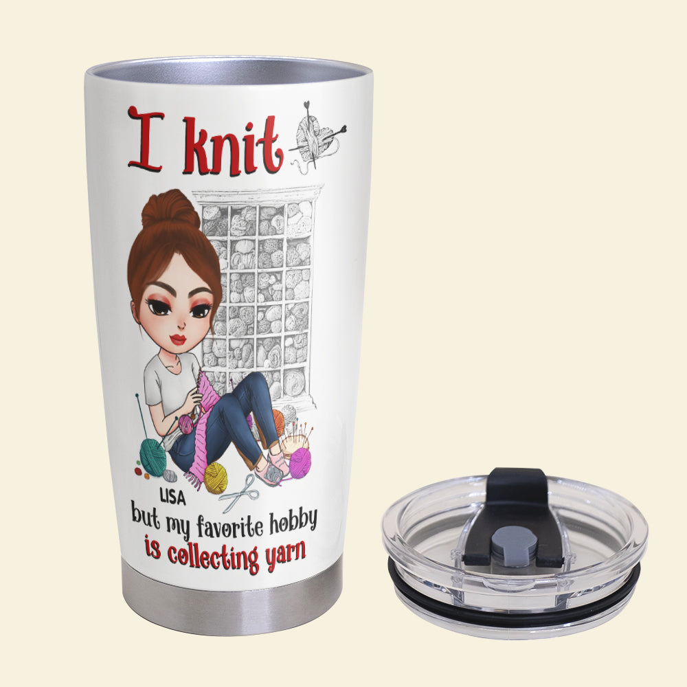 Personalized Knitting Knowledge Tumbler